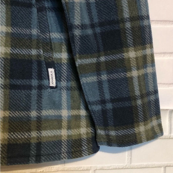 O'Neill Men's Blue Green Fleece Pockets Half Zip Pullover Hoodie Sweater L - Picture 5 of 10